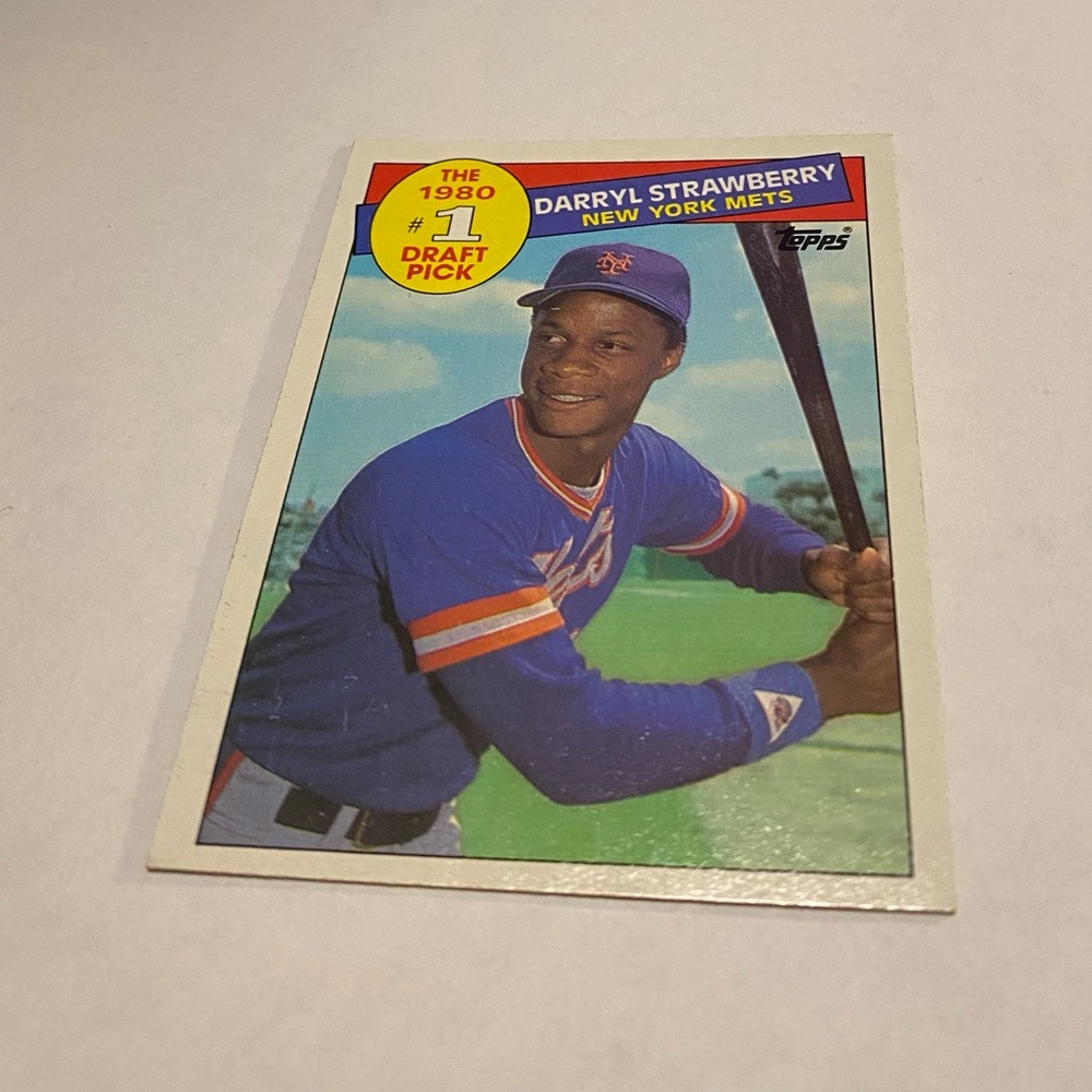 Darryl Strawberry 1985 Topps Baseball #1 Draft Pick Card # 278 Vintage - Picture 3 of 3